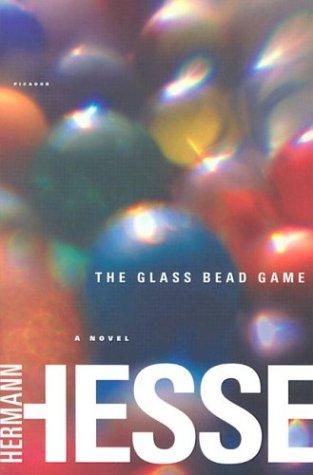 Cover of The Glass Bead Game by Hermann Hesse, Picador edition, showing colorful abstract spheres.