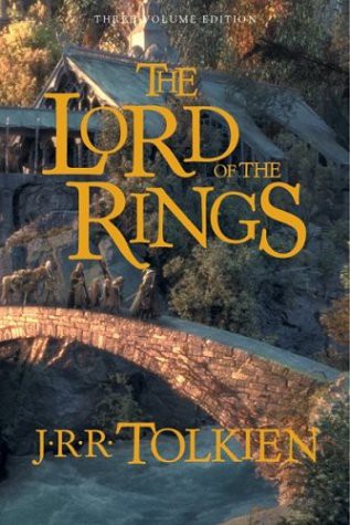 Cover of The Lord of the Rings by J.R.R. Tolkien, one-volume edition, with the Eye of Sauron motif.
